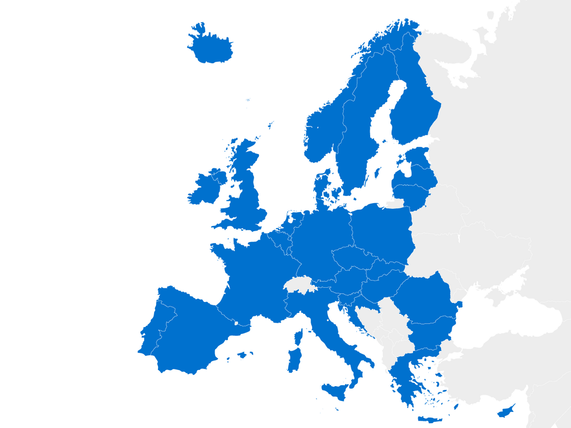 map of member states of the European Union